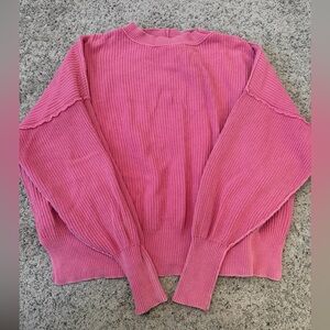 Aerie Pink Cowl Neck Sweater
